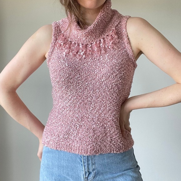 90’s pink knit top / small - Picture 4 of 7